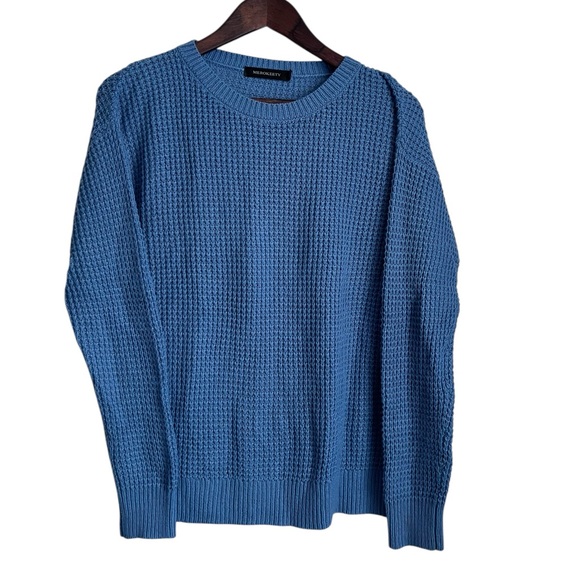 Merokeety Sweaters - Merokeety‎ Blue Women's Cozy Crew Neck Sweater - Small